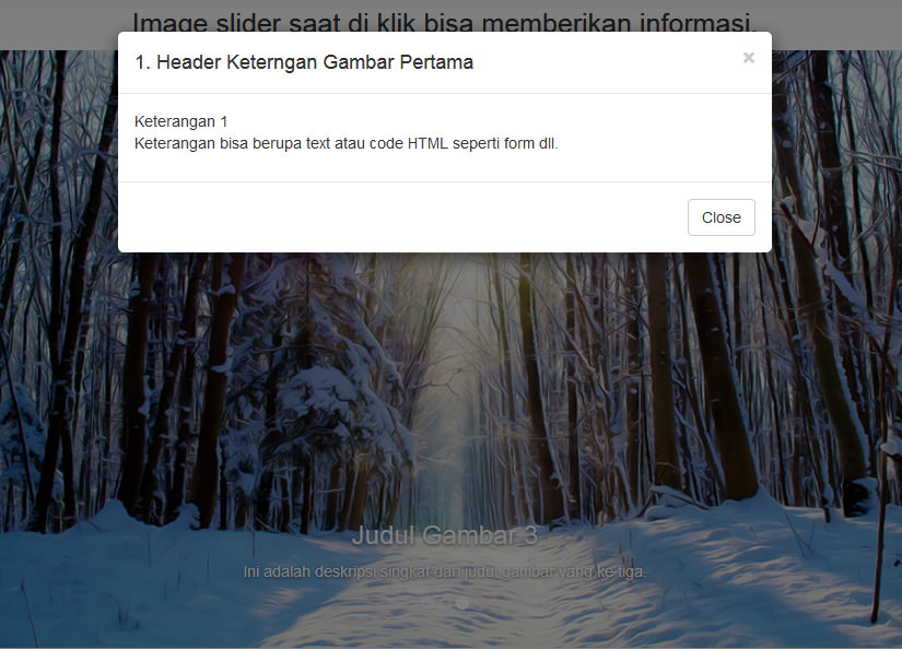Membuat image slider saat di klik bisa memberikan informasi Membuat image slider saat di klik bisa memberikan informasi