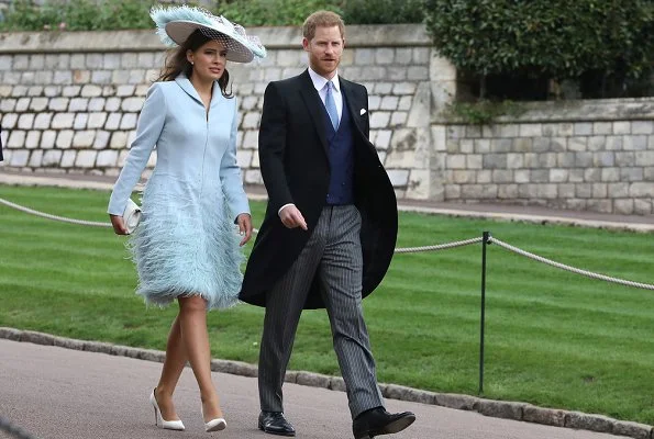 Lady Gabriella wore a bespoke dress designed by Luisa Beccaria, diamond tiara. Prince Harry, Pippa Middleton, Queen Elizabeth