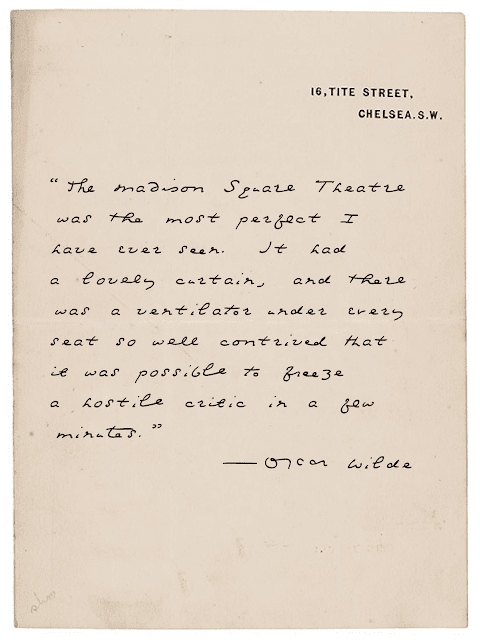 A 'letter' by Oscar Wilde, made using my new font