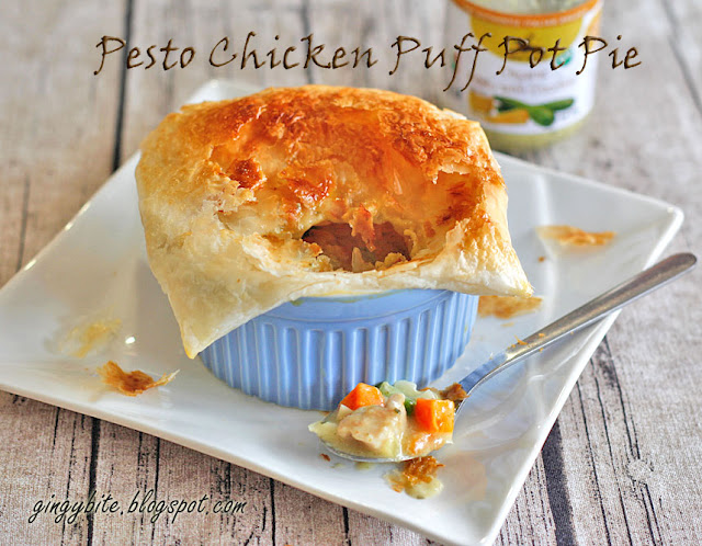 Pesto Chicken Puff Pot Pie + Alce Nero & SHC Giveaway!