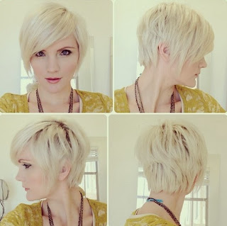 Very short hairstyles with long bangs