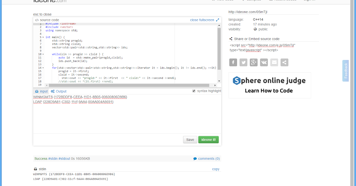 The Excel Development Platform Online C++ Editor
