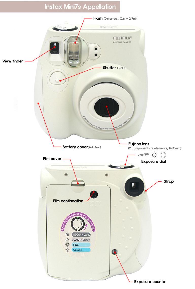 >3 Beautiful Memories >3 Fujifilm Instant Camera Mini 7s/25/Piano Black