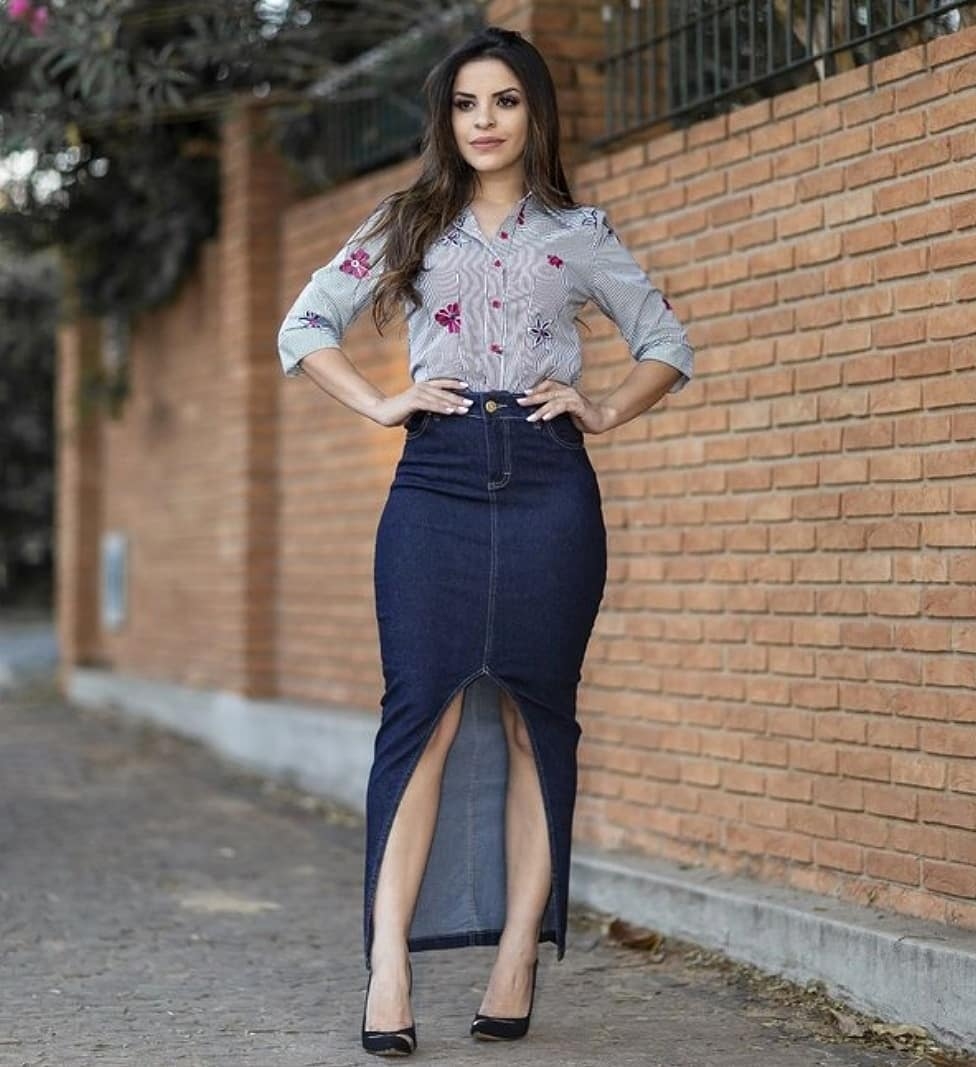 vestido jeans verao 2019