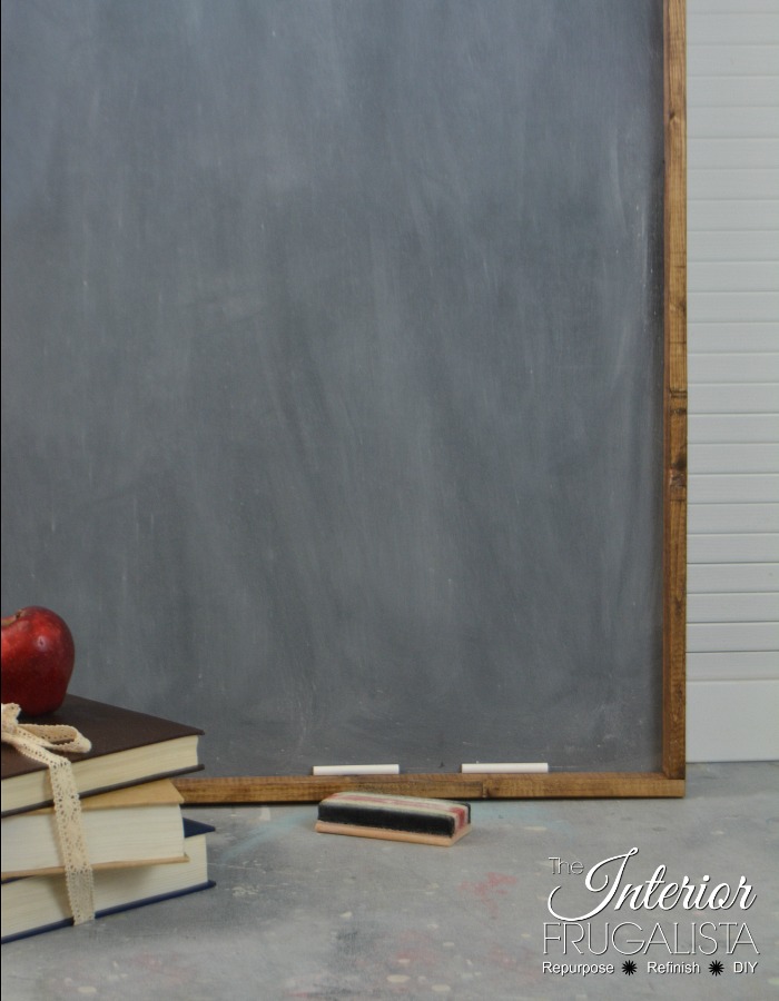 Large DIY Chalkboard With Rustic Frame