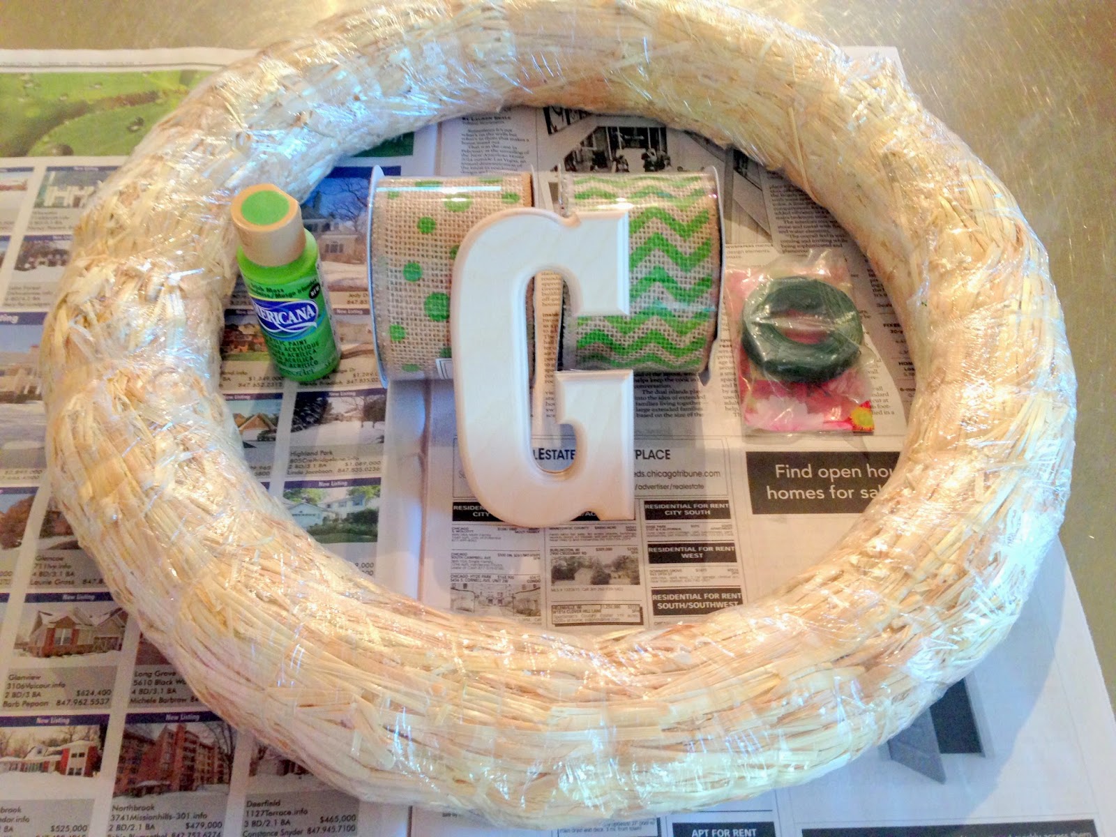 simple monogram wreath tutorial