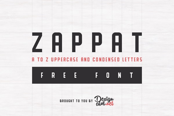 Zappat Free Font Download Font Edisi Februari 2017 - Zappat Free Font