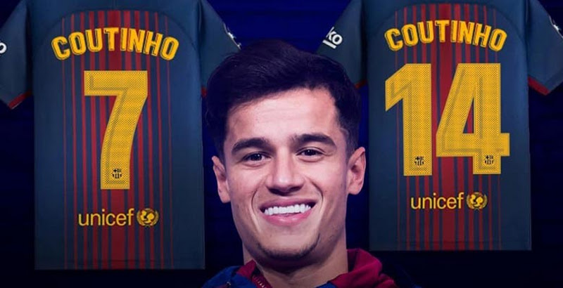 coutinho barcelona jersey number