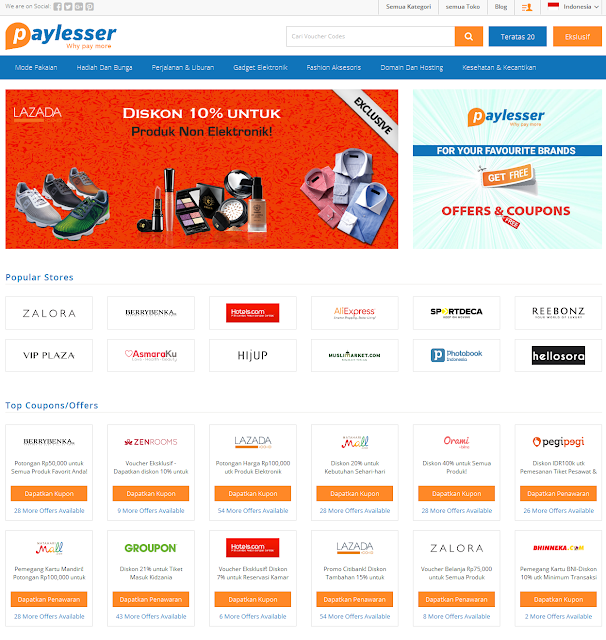 Kode Voucher Diskon Paylesser Indonesia