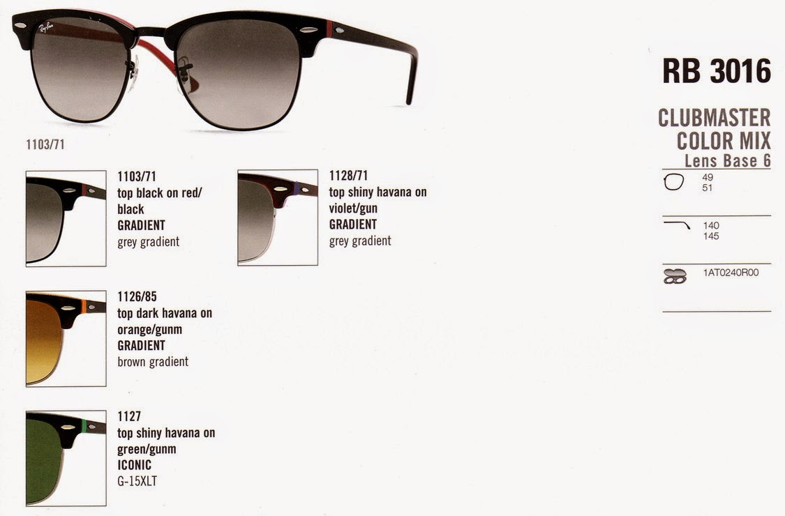 ray ban clubmaster screw size