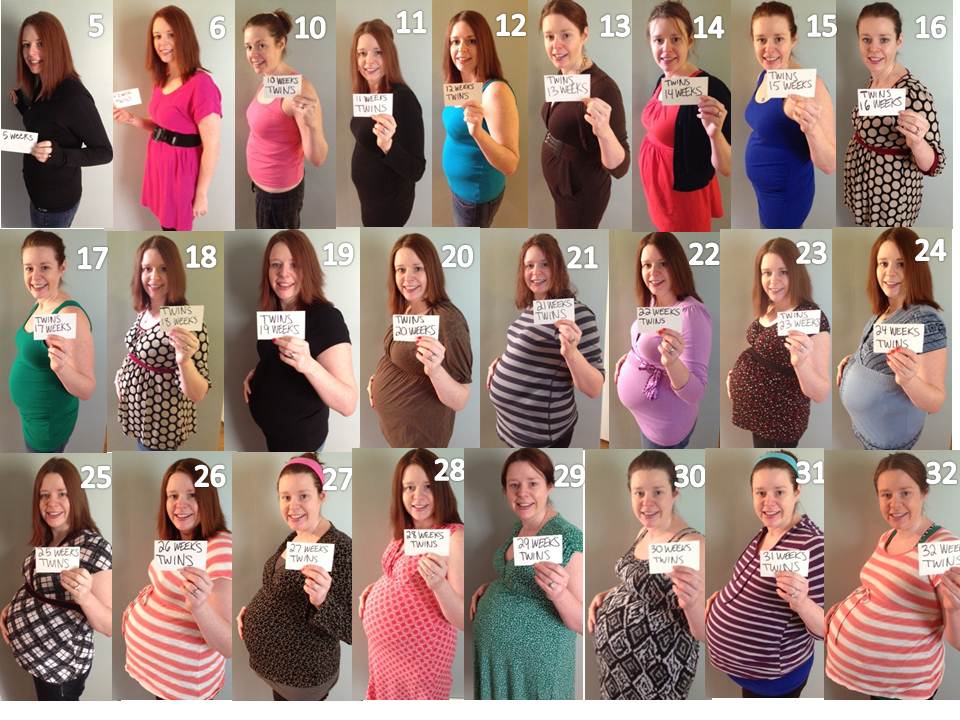 Twin Parenting 32 week twin belly