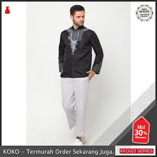 KKO23 JLN980 Baju Koko Tangan Panjang Muslim Pria Ala Artis BMGShop