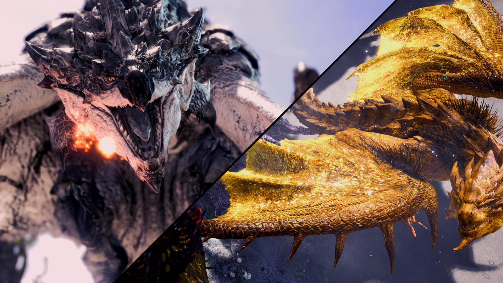 mhw 金火竜 銀火竜を装備含めてガチの金銀色に gold and silver