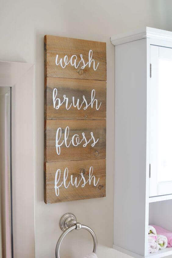 Wash, Brush, Floss, Flush.