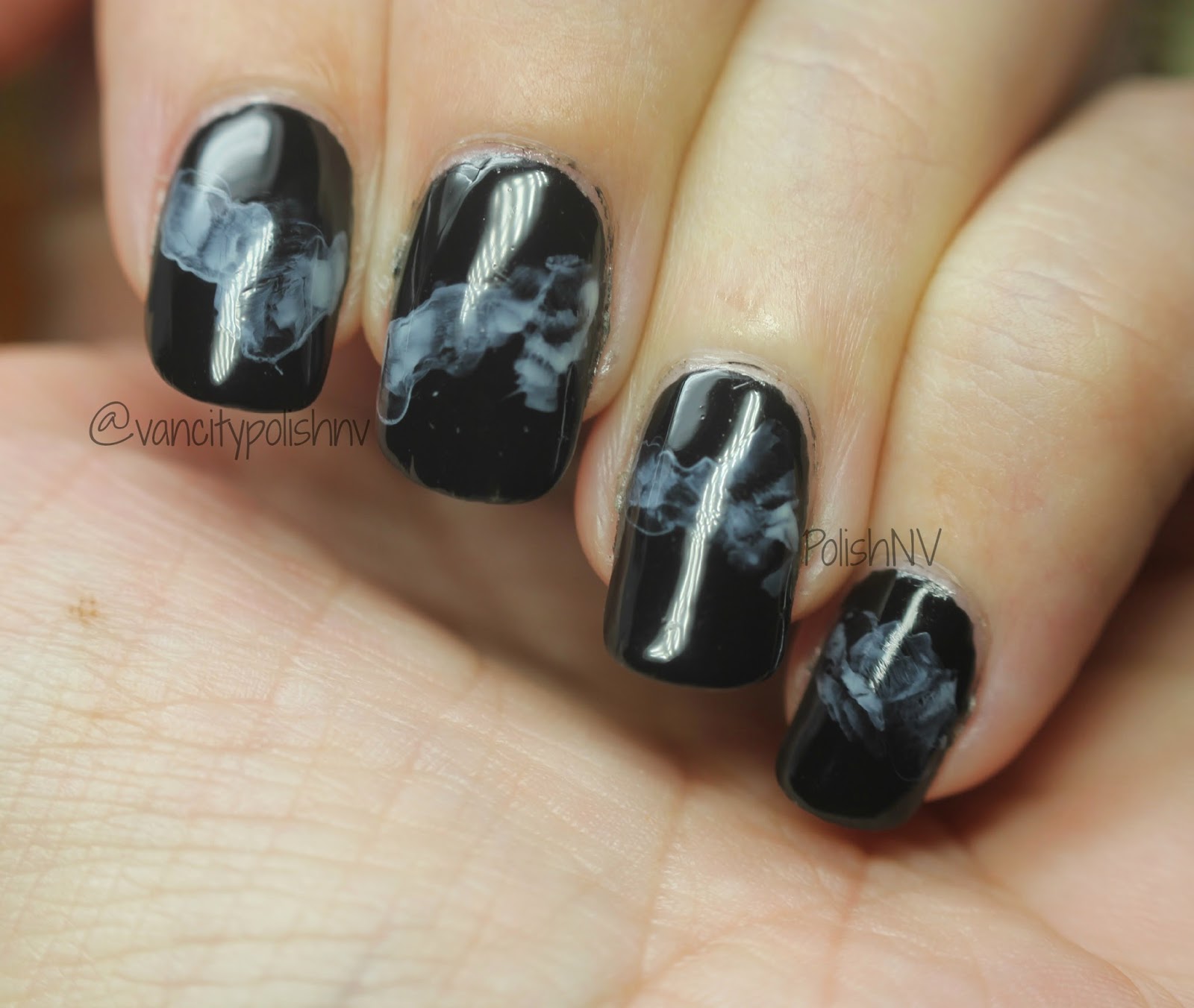 PolishNV HPB Presents Smoke Nail Art