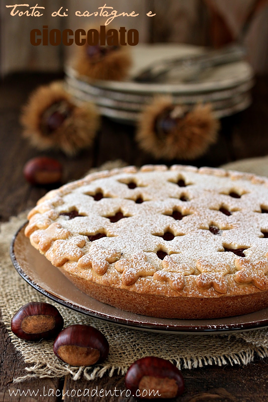 torta di castagne e cioccolato