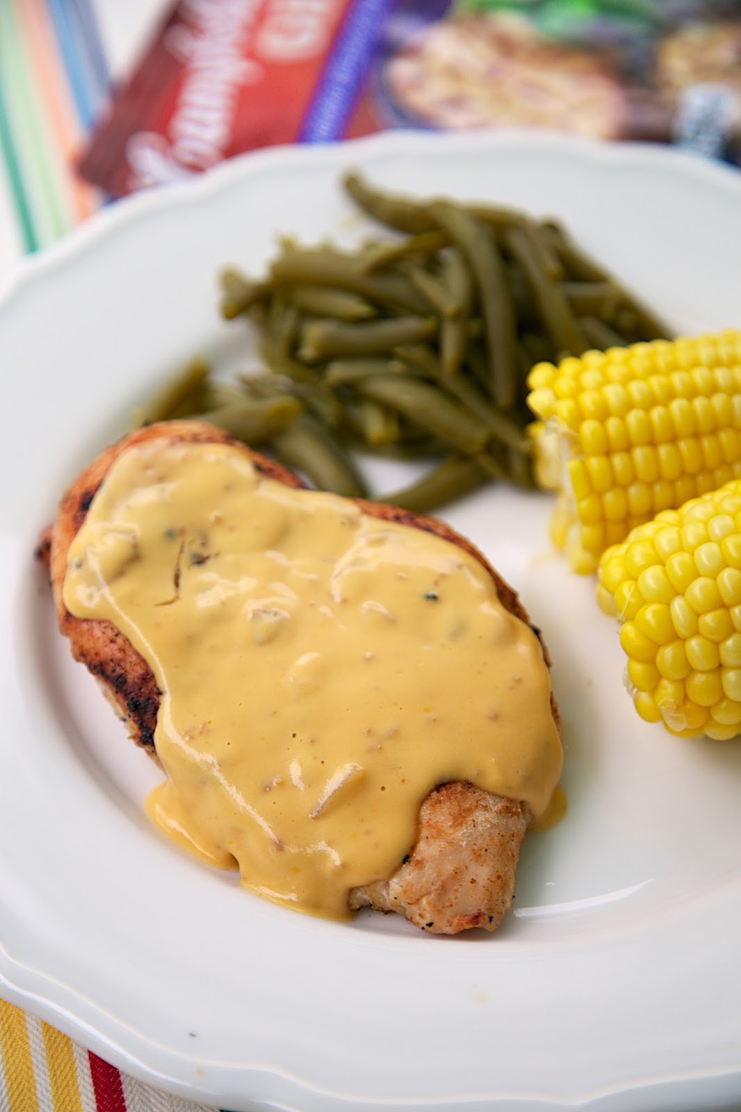Campbell's Grill Sauces - Just 3 simple steps - season, grill and pour the sauce over the chicken. I don't know about you, but this is definitely my kind of easy weeknight meal! Start to finish in about 15 minutes with no prep-work.