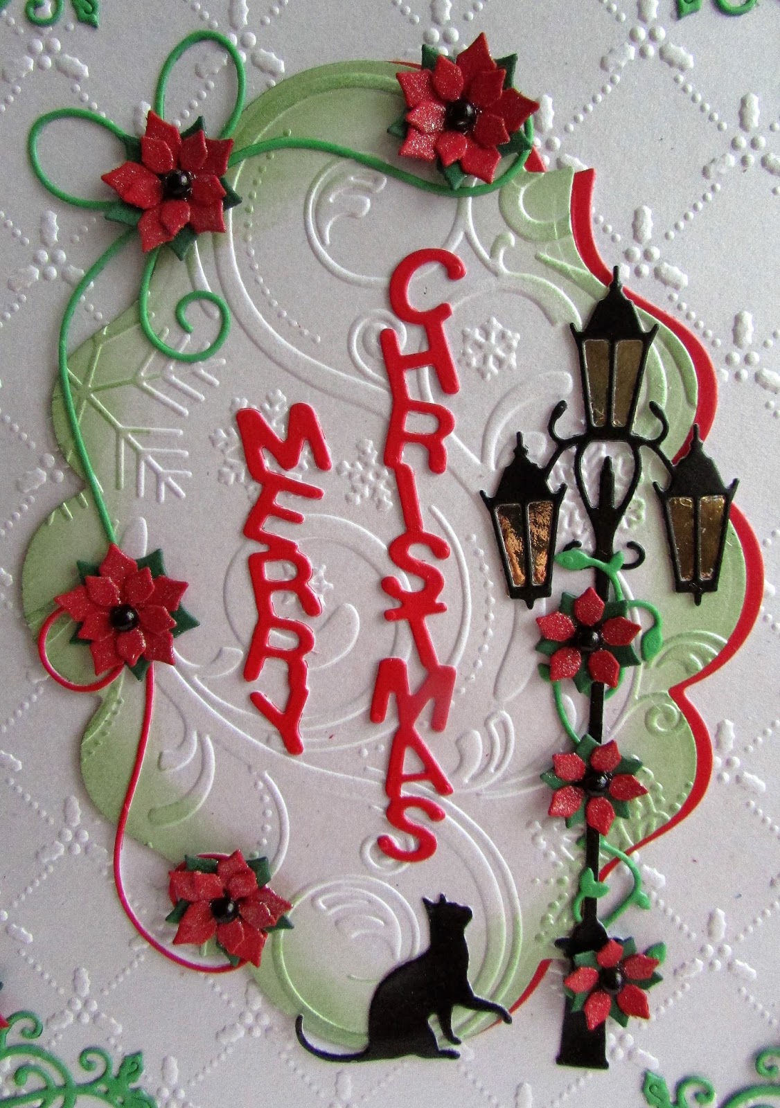 Lizzies craft space Die cut Christmas card 2