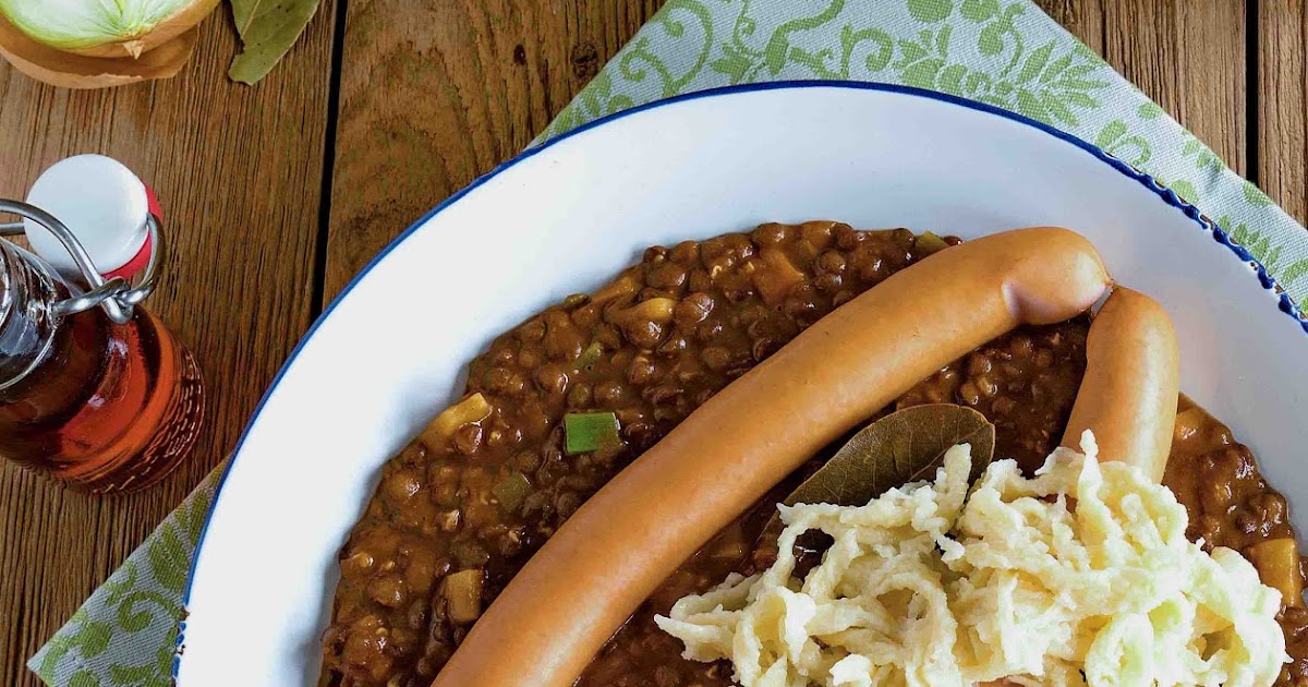 stuttgartcooking: Linsen mit Spätzle, Saitenwürstchen und Speck