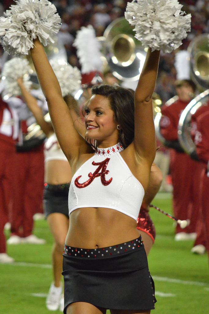NFL and College Cheerleaders Photos Alabama Cheerleaders Had Plenty of