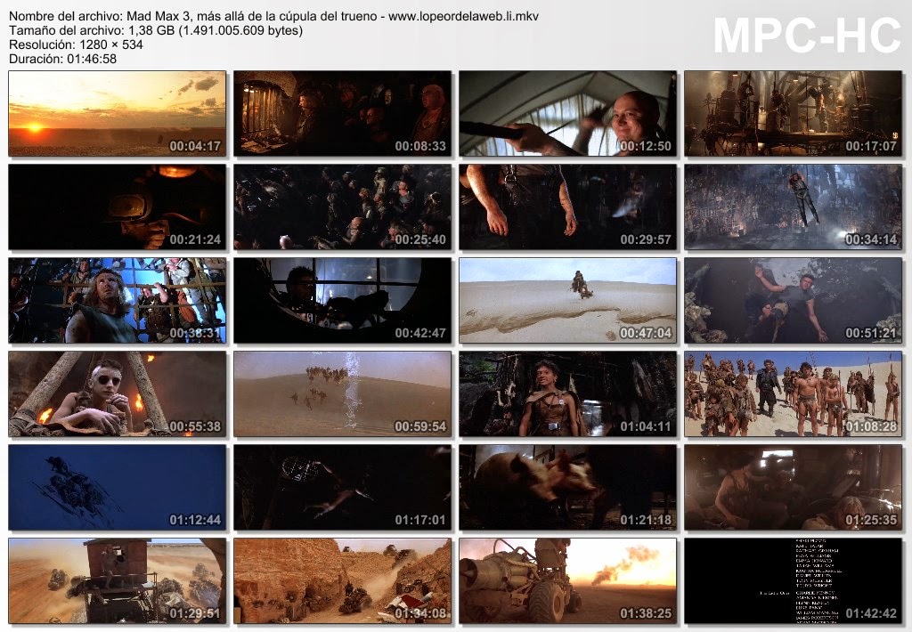 Mad Max Beyond Thunderdome (1985) BRrip 720p Latino-Ingles