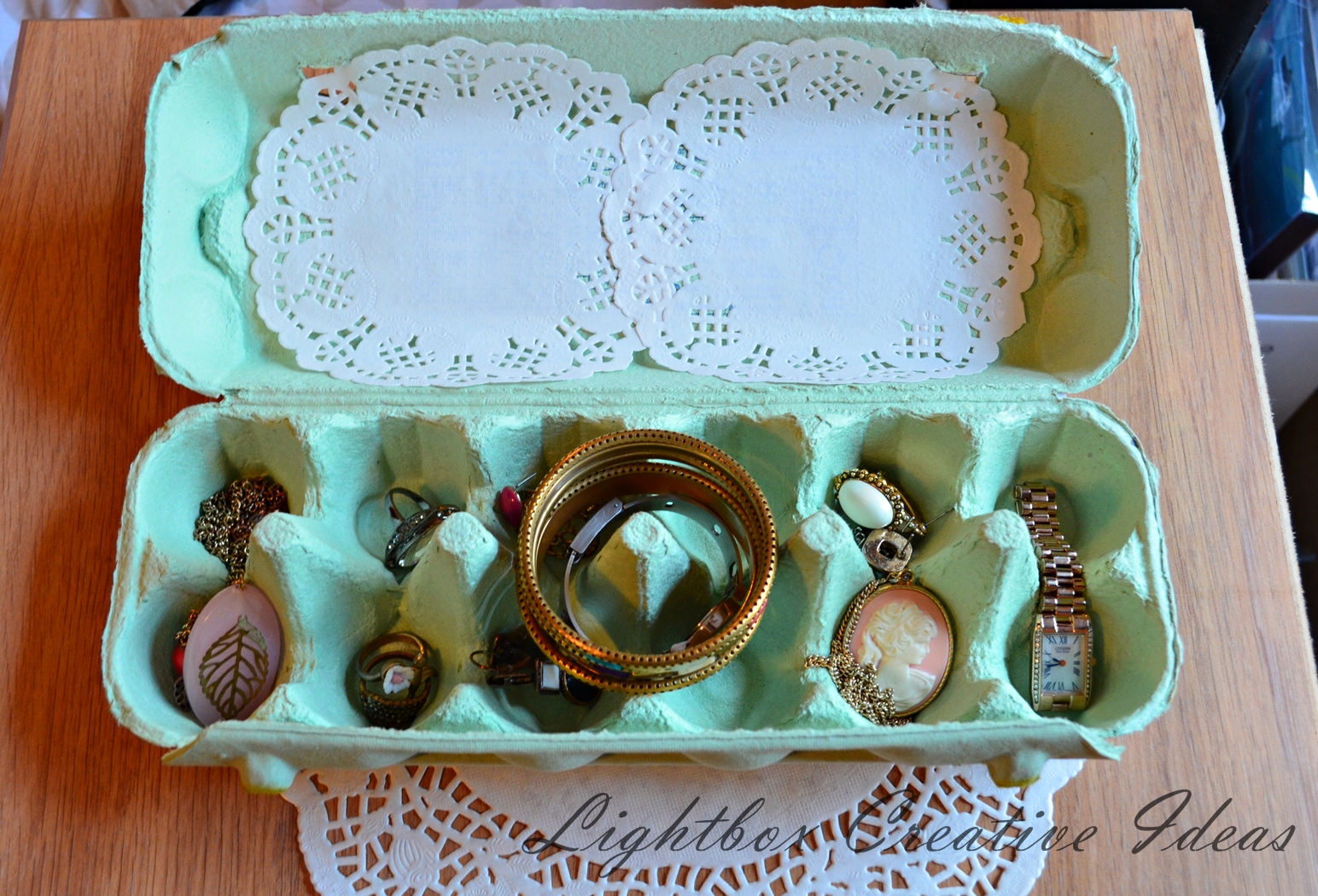 Lightbox creative Ideas Egg carton storage box.