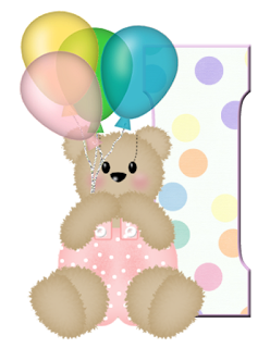 Abecedarios de Osita de Peluche con Globos. Teddy Bear with Balloons Alphabet.