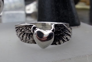 small flying heart ring by alex streeter