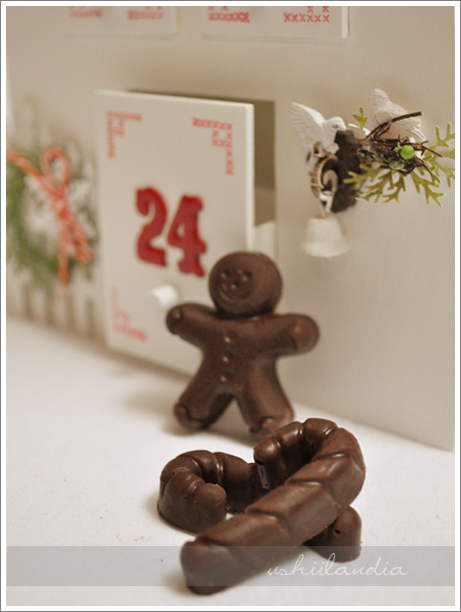 boże narodzenie - kalendarz adwentowy - czekoladki DIY