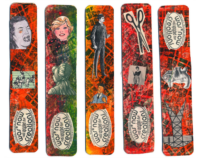collaged bookmarks