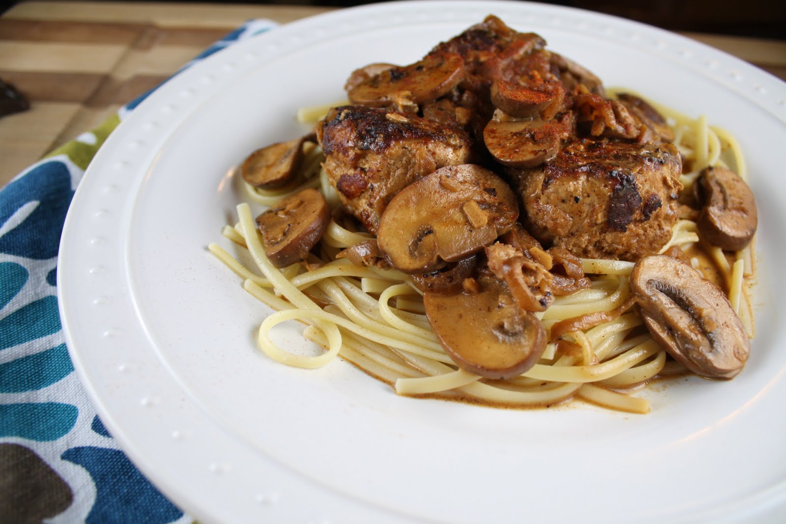 Living on Pure Land Swedish meatballs and mushroom stroganoff