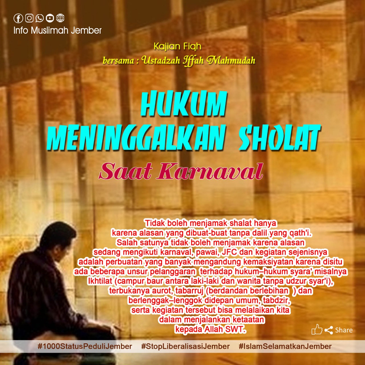 Info Muslimah Jember Hukum Meninggalkan Shalat Saat Karnaval