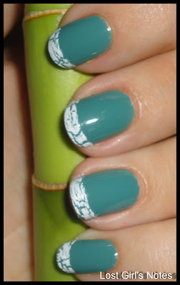 crackled tips mani with ocean love potion sephora by opi and crackled overcoat