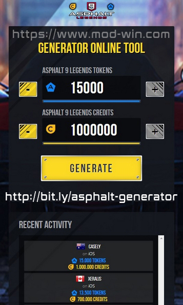asphalt 9 legends cheat engine