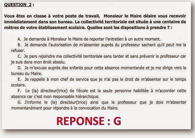 QCM-CONCOURS-GRATUITS: Réponse n°02 QCM ATSEM