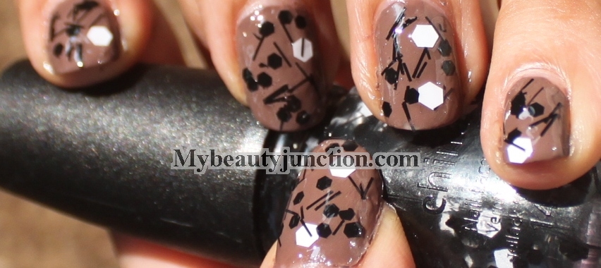 China Glaze Whirled Away nail polish swatch over Essie Mink Muffs review