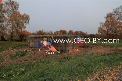 The village of Velikaya Rajovka. Semi-caponier. Located near road H8567 The village of Velikaya Rajovka. Semi-caponier. Located near road H8567