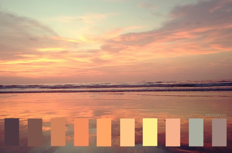 color palette, pantai dalit sabah