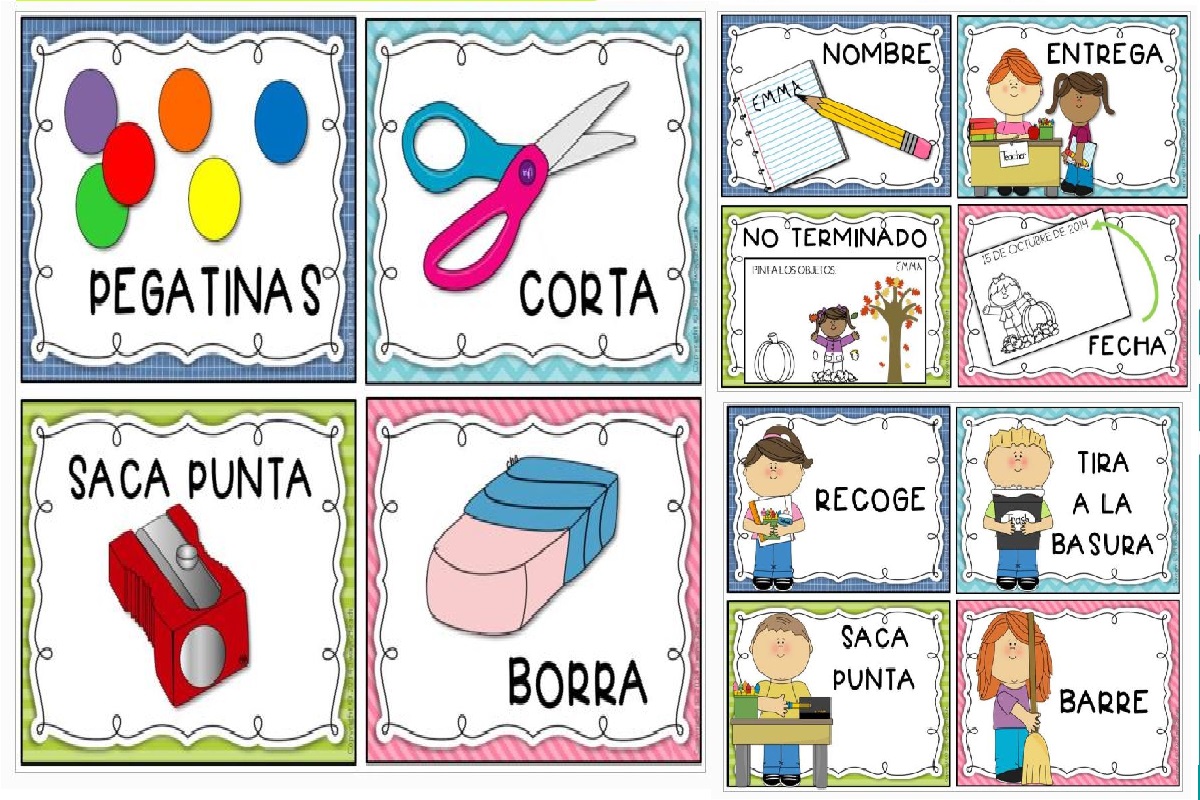 Paquete De Dibujos Con Instrucciones En tarjetas ~ DIPLOMAS GAFETES Y