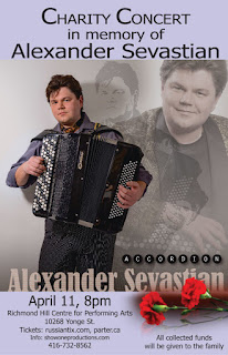 Charity Concert in Memory of Alexander Sevastian, poster Show One Productions