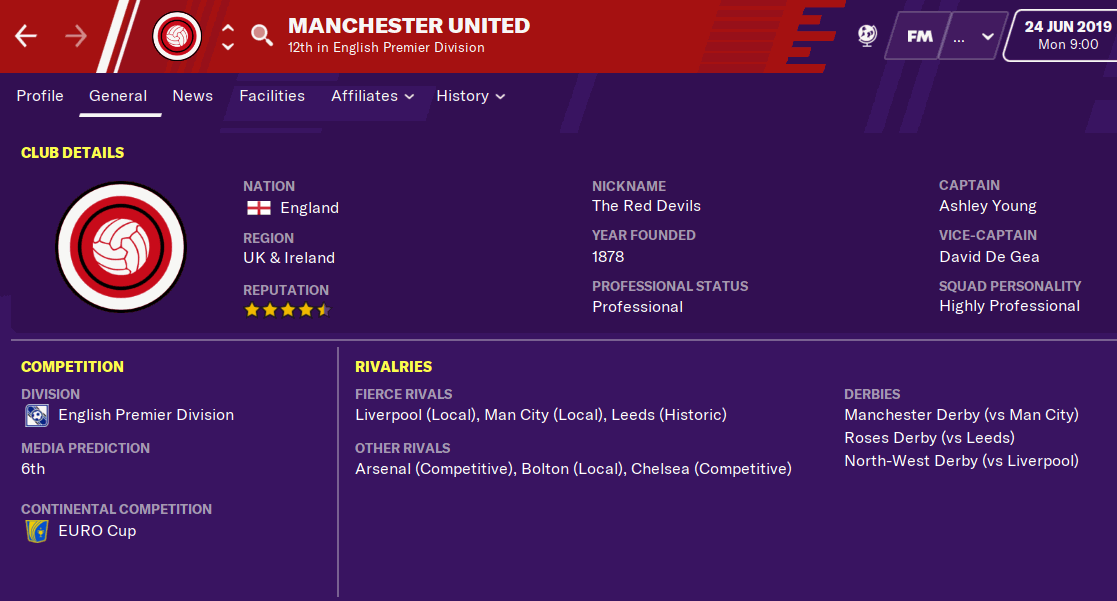 FM20 Team Guide - Manchester United