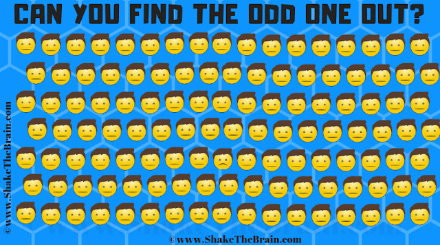 In this Find The Odd Emoji Puzzle, your challenge is to find the Emoji which is different