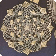Centro de mesa con bodoques a Crochet Centro de mesa con bodoques a Crochet