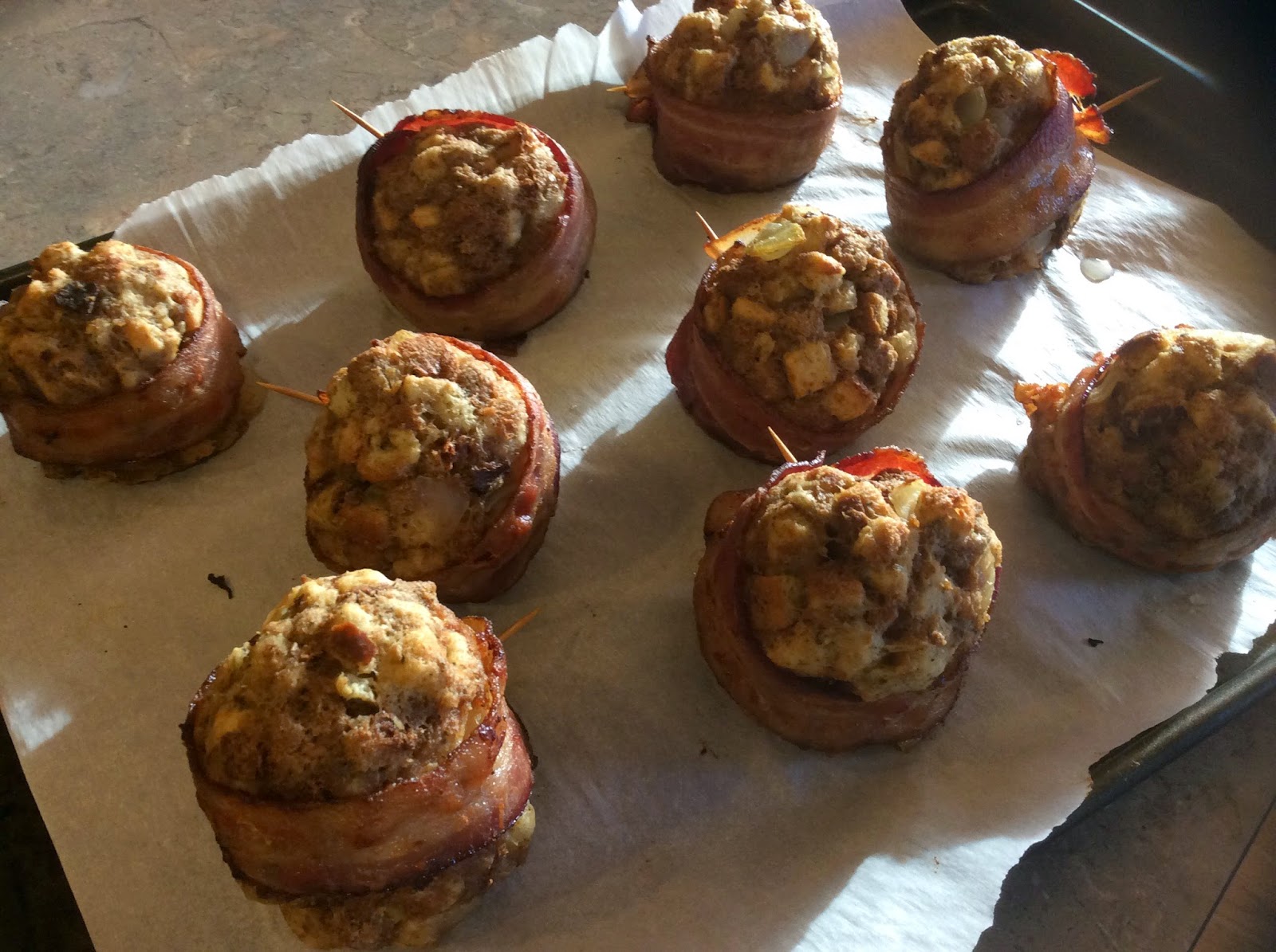 All Things Libby Bacon Wrapped Stuffing Balls
