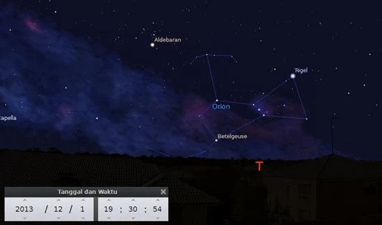 Temukan Rasi Bintang Orion dan Lihat Galaksi Bima Sakti