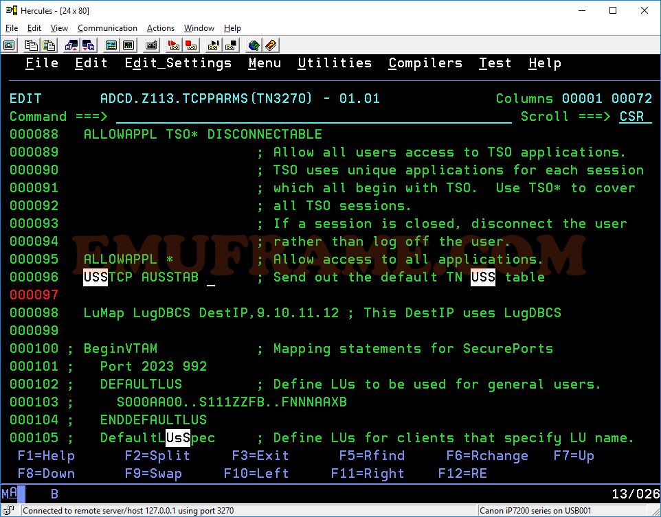 Configurando TCPIP no zOS Hercules & Mainframe