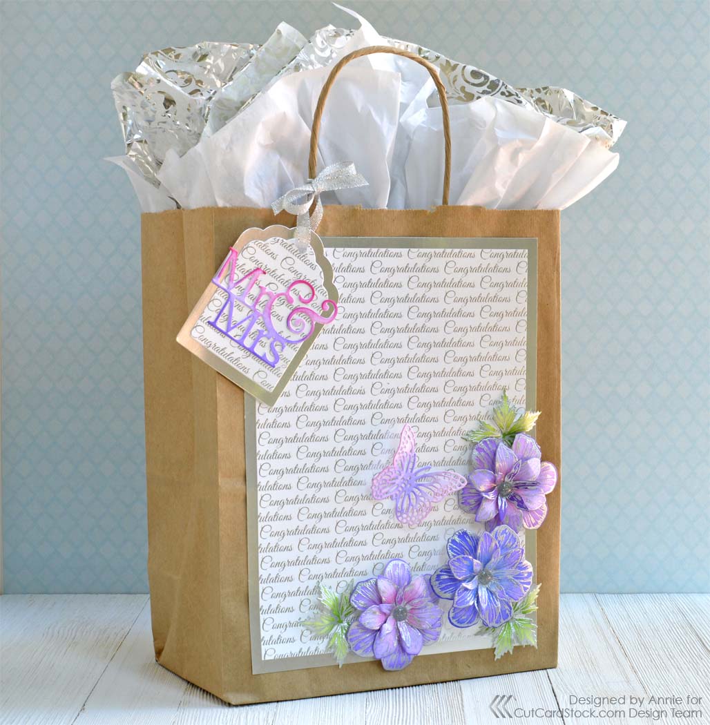 Hand Decorated Wedding Gift Bag Cutcardstock I Hope Ve Inspired You With This Easy Hand Decorated Gift Bag And Thanks So Much For Stopping By Today Be Sure To Visit The Cutcardstock
