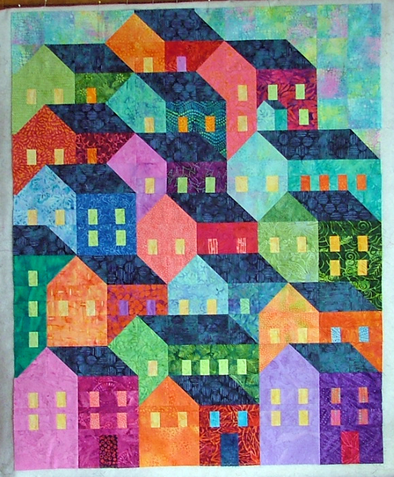 Free Hillside House Quilt Pattern Pin on MY Neighbor Quilt Free