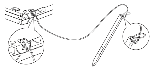 Securing a stylus tether Securing a stylus tether