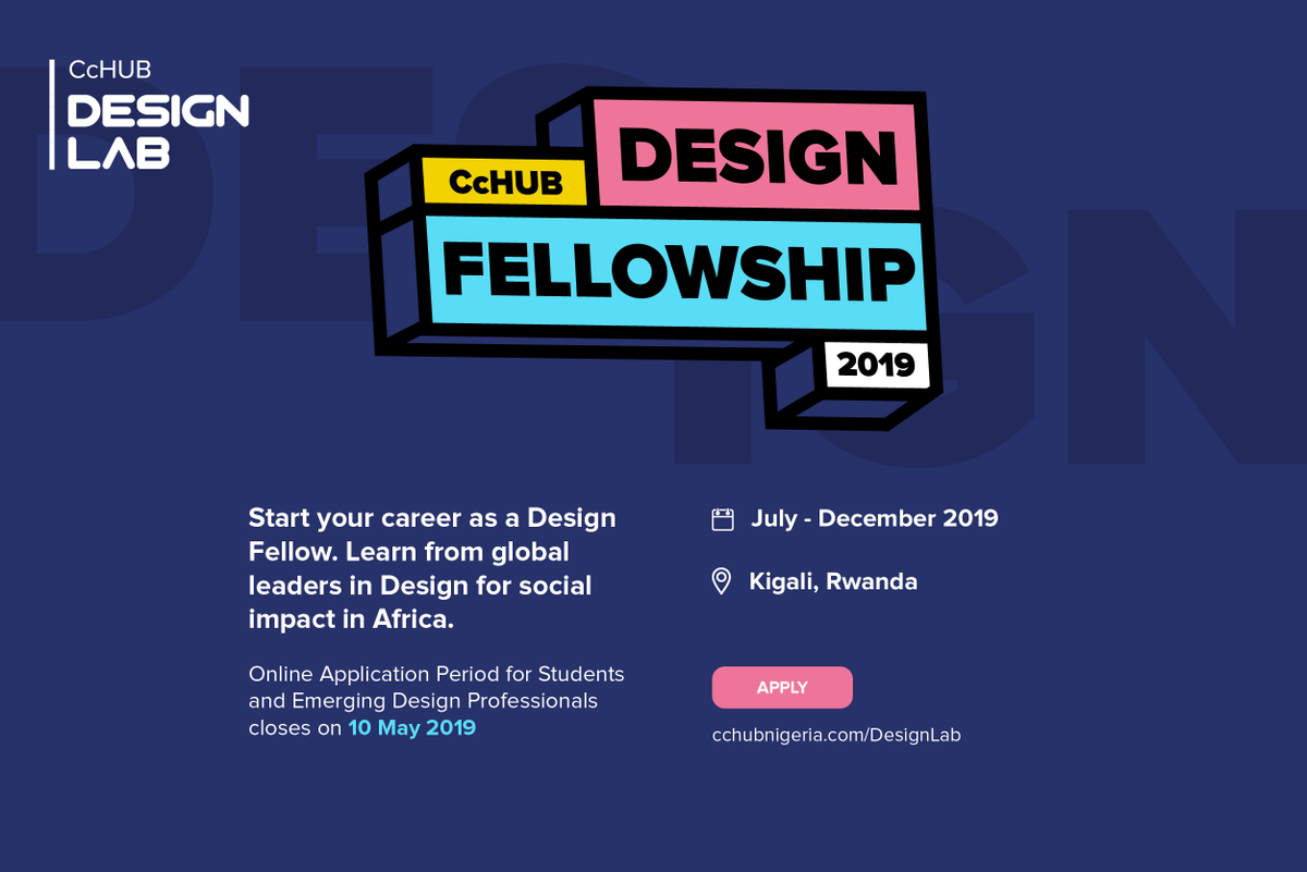 2019 CoCreation Hub (CcHUB) Design Fellowship Call for Applications